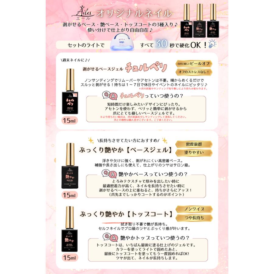ジェルネイルキット】【送料無料】 セット UV/LEDライト付き カラー