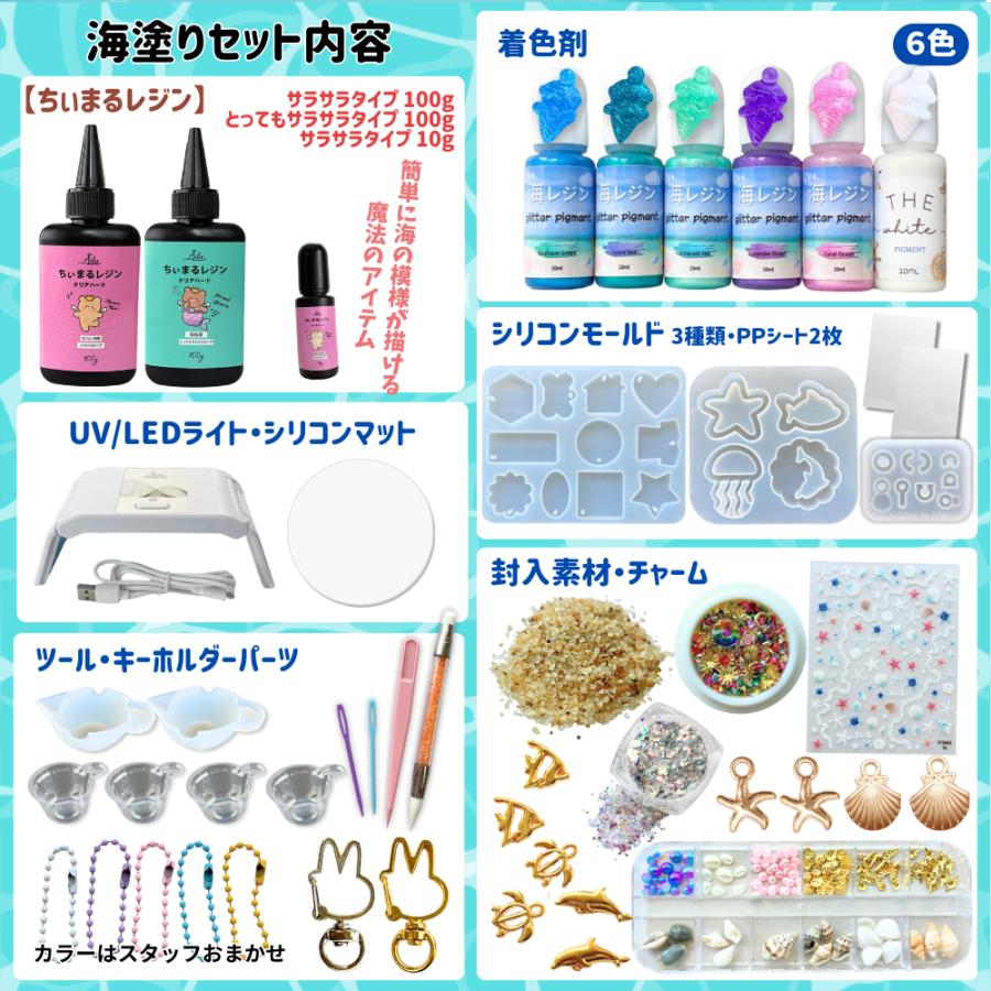 レジンセット】【送料無料】 海塗り セット キット UVレジン 手芸