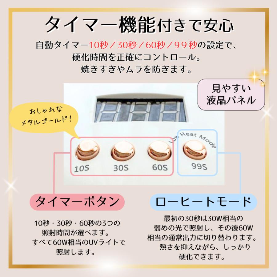 ジェルネイル UVライト UV LED ジェルネイルライト ネイルライト