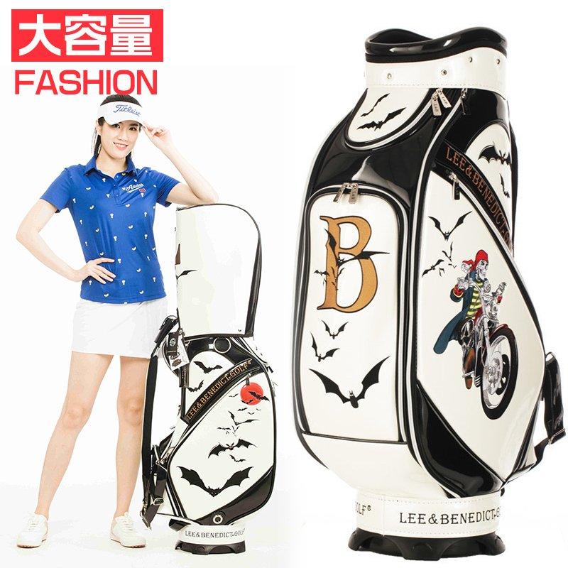 レディース向け LEE BENEDICT GOLF キャディバッグ ホワイト