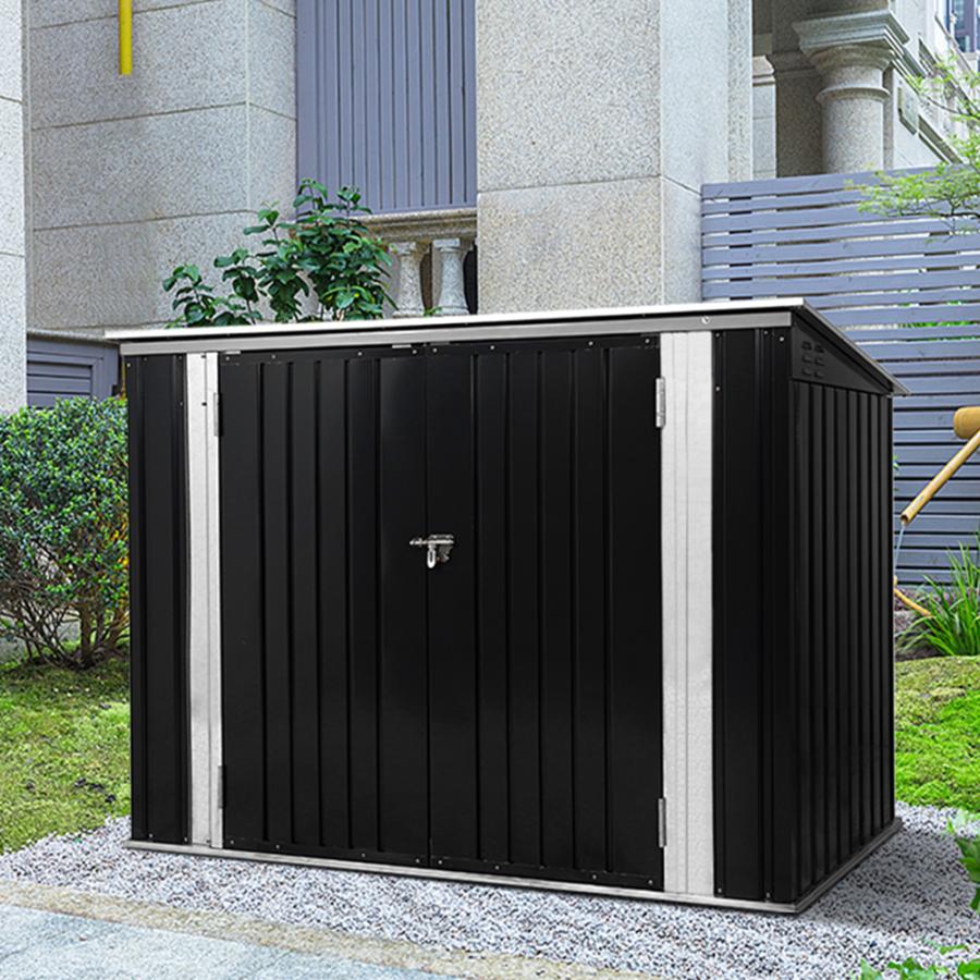 ブラック ゴミ箱 屋外収納庫 大容量 大型 屋外ごみ箱 屋外用ゴミ箱 