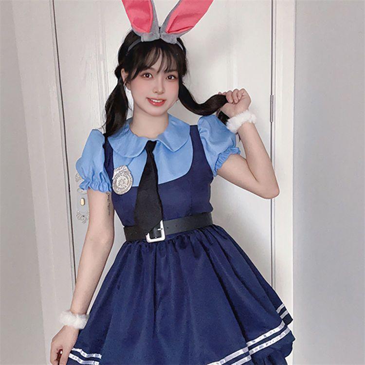 ハロウィン コスプレ 子供 キッズ 女の子 衣装ニック ジュディ 大人 レディース お揃い 姉妹 ペア コスチューム ワンピース 動物 キツネ ウサギ｜ailovefashion｜11