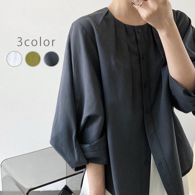 ブラウス レディース 7分袖 ランタンスリーブ フロントタック 春夏 カジュアル オフィスカジュアル 通勤ol きれいめ 上品 韓国ファッション Aim F ショップ Yahoo 店 通販 Yahoo ショッピング