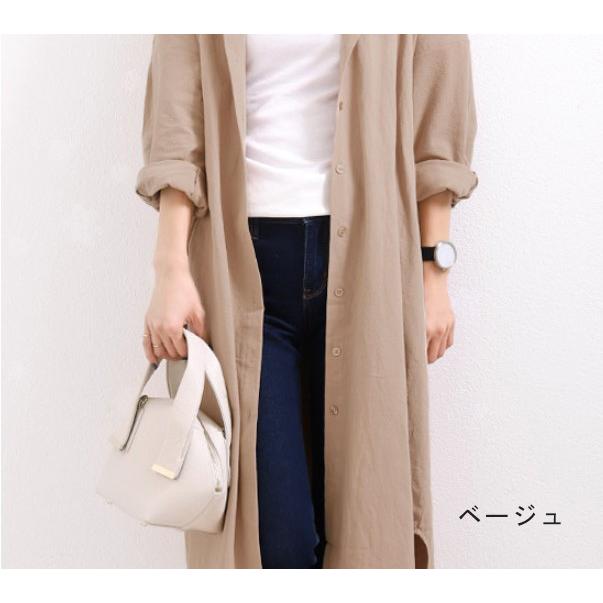 シャツワンピース 2way ロングシャツ レディース 長袖 春秋冬 シンプル カジュアル きれい 韓国ファッション 2115 Aim F ショップ Yahoo 店 通販 Yahoo ショッピング