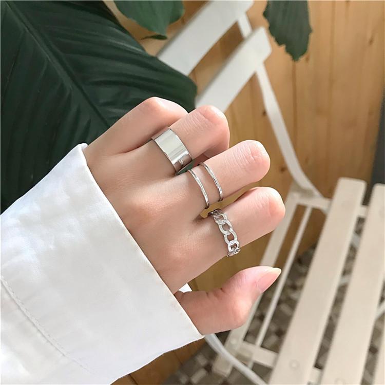 帯電防止処理加工 リング 指輪 レディース シルバー アクセサリー 通販 メンズ リング レトロ風 シンプル 指輪 アルファベット