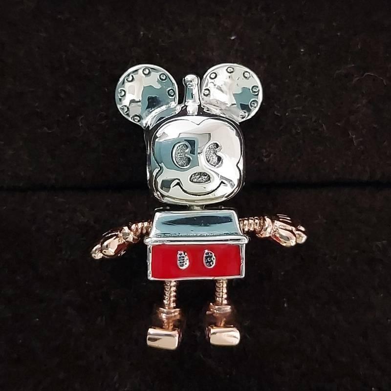 実物写真あり】PANDORA コラボ チャーム ロボットミッキー クロス