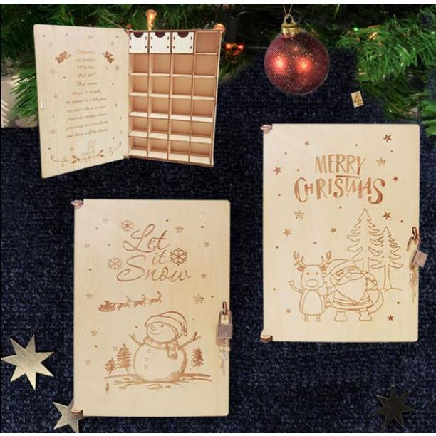 アドベントカレンダー 鍵付木製boxカレンダー 日替わりカレンダー クリスマス カレンダー クリスマスギフト プレゼントバッグ お菓子入り クリスマス飾り Zxh250 エマーブルストアsecond 通販 Yahoo ショッピング
