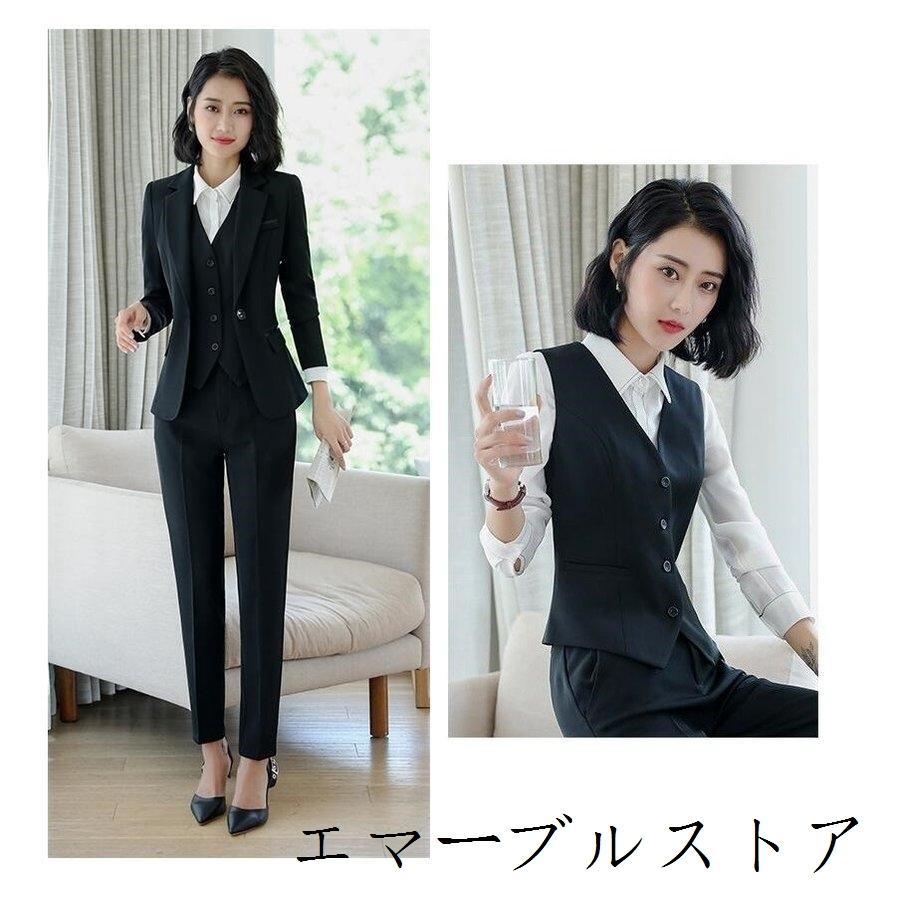 リクルートスーツレディース 4点セット ベスト付きスーツ ビジネススーツ セットアップスーツ フォーマル パンツスーツ スカートスーツ 就活 面接 オフィス Ol エマーブルストア 通販 Yahoo ショッピング
