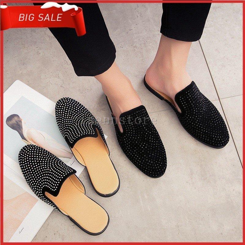 ローファー メンズ ビジネスサンダル きらきら ビジネススリッパ 革靴サンダル オフィスサンダル かかとなし 男性 紳士 カジュアル バブーシュ エマーブルストア 通販 Yahoo ショッピング