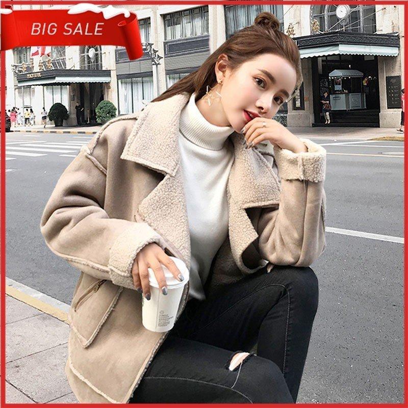 ムートンコート 裏ボアコート フェイクムートン ショート丈 レディース コート アウター ライダースジャケット セーム革 暖かい 秋冬コート ゆったり プレゼントを選ぼう