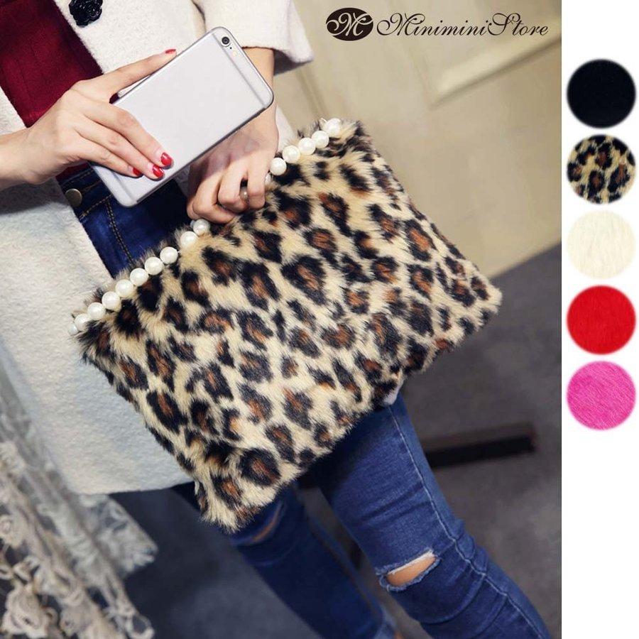 レディースバッグ クラッチバッグ 手持ちバッグ フェイクファー 秋冬 新作 安心の定価販売