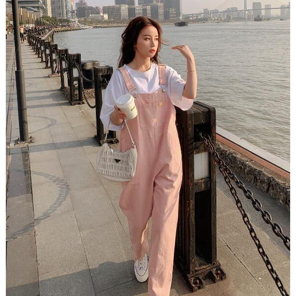 オールインワンデニムサロペットサロペットデニムオーバーオールレディースゆったり大きいサイズジーンズファッションテーパードポケット Aimf72 エマーブルストア 通販 Yahoo ショッピング