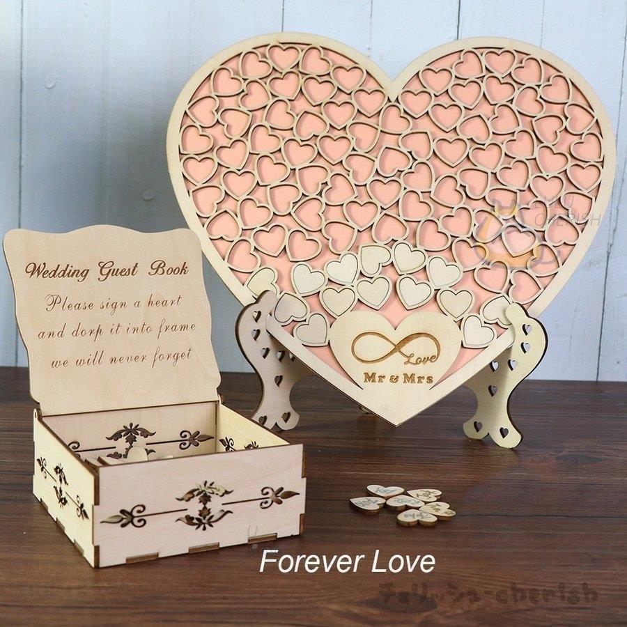 ウエディングドロップス ゲストブック 木製 結婚式 ハート 装飾 演出 著名 aim2655172886f2エマーブルストア 通販