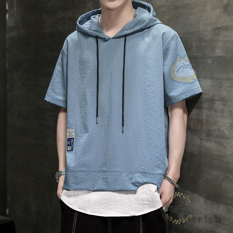 人気大割引 凉しいプルオーバーパーカー 冷感 夏服 切り替え パーカー メンズ 半袖パーカー トップス 父の日 パーカー 薄手 大きいサイズ おしゃれ フード付きtシャツ パーカー Www Naprehab Com