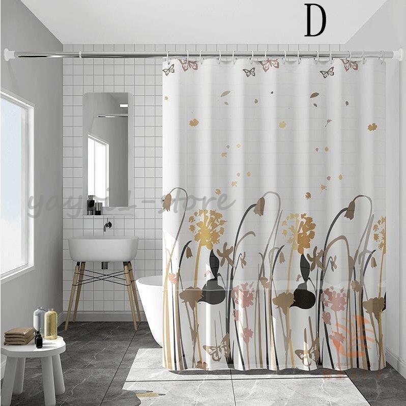 バスカーテン 浴室 北欧 シャワーカーテン 厚手 防水 風呂カーテン リング付き カーテン インテリア お風呂 バス おしゃれ 目隠し ユニットバス シャワールーム Aimb25 エマーブルストア 通販 Yahoo ショッピング