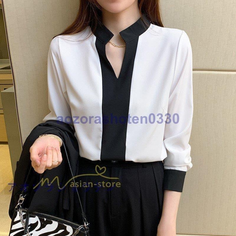 ブラウスレディースオフィスフォーマル40代30代代トップス春秋上品vネック夏新作仕事用通勤olカジュアルお出かけファッション着痩せ22 日本産
