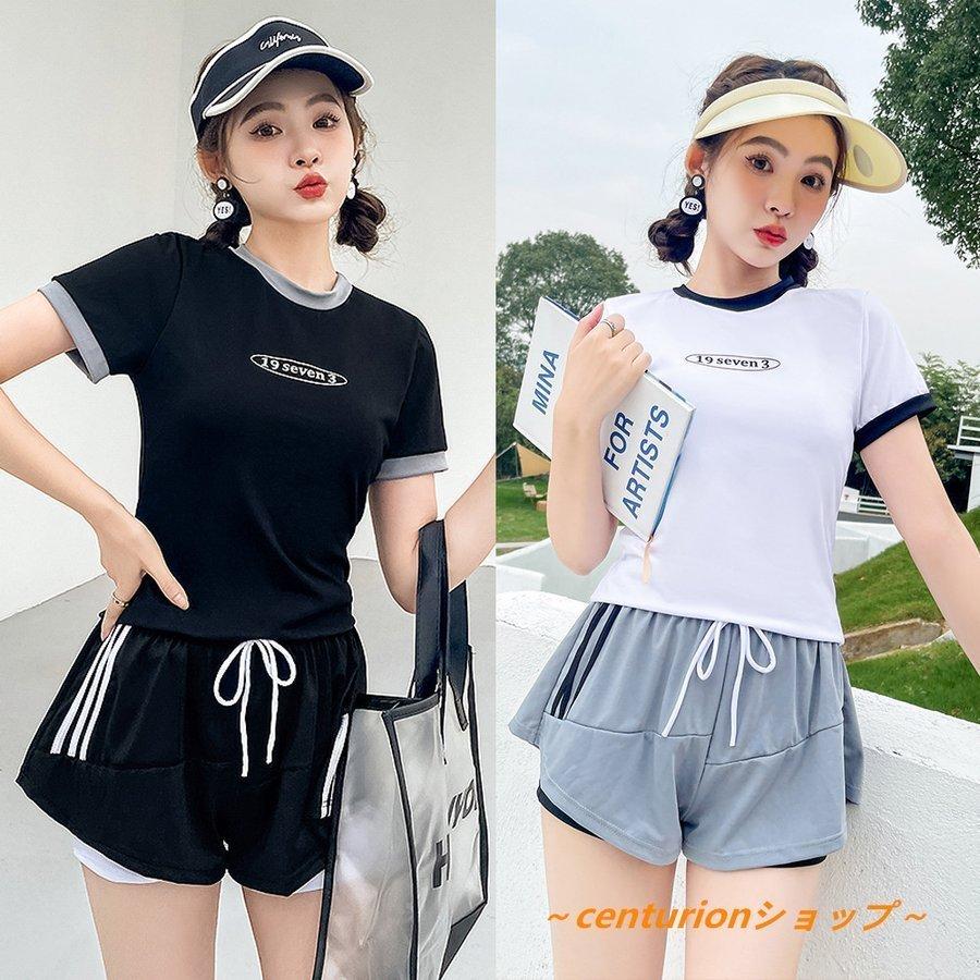 水着 レディース 体型カバー水着 タンキニ ミセス ママ ショートパンツ Tシャツ ラッシュガード 2点セット 5ctbasyqes Colegiocardenalsancha Edu Co