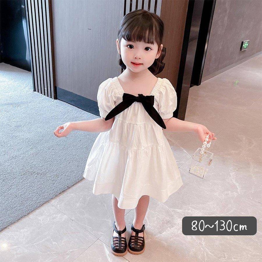 子供服 女の子 フォーマル ワンピース 入園式 バースデイ 誕生日 お祝い フォーマルワンピース 上品 80 90 100 110 1 130 白 ホワイト 夏 リボン Aim エマーブルストア 通販 Yahoo ショッピング