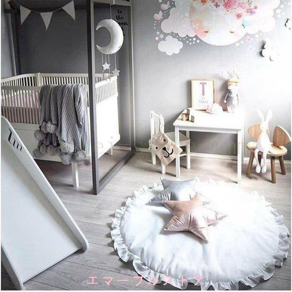 メーカー直売 ベビーマット サニーマット フリル 無地 北欧 おしゃれ ラグ 丸型 円形 低反発 オールシーズン リビング 床 赤ちゃん プレイマット 遊びマット マットレス Rsjd Surakarta Jatengprov Go Id