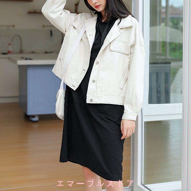 デニムジャケット レディース Gジャン 白 緑 グリーン オフホワイト ゆったり 大きめ ステッチ オーバーサイズ 韓国ファッション Aims 6556a4a エマーブルストア 通販 Yahoo ショッピング