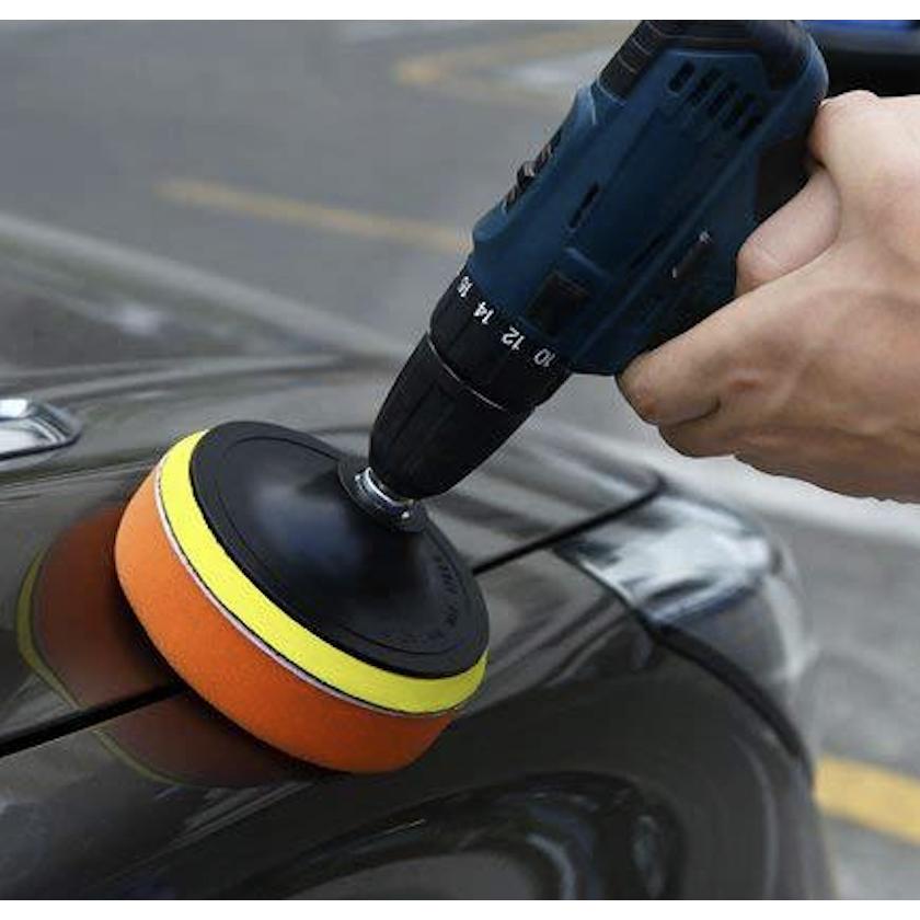 ポリッシャーバフ スポンジバフ 125mm  4枚セット 扁平スポンジ オレンジ 電動ポリッシャー 磨きワックス用 平型 波型 |  | 09