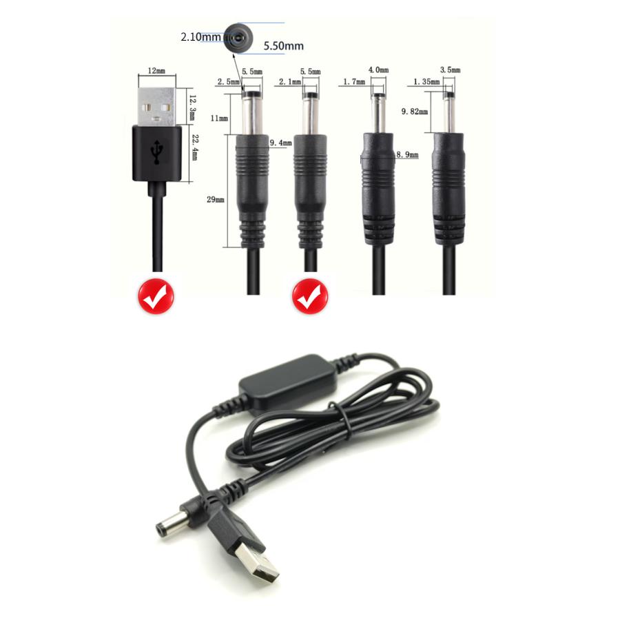 昇圧電圧変換 コンバーター ブースト ケーブル USB 5V DC 12V 1A to