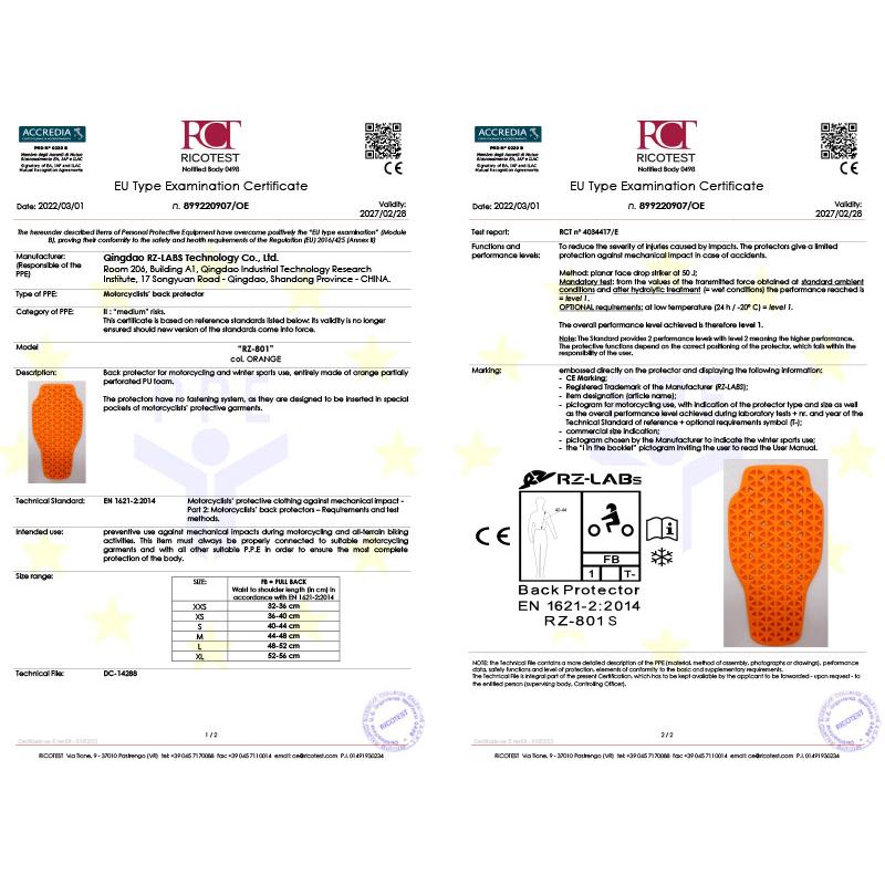 インナープロテクター バイク用 脊椎 背中保護 CE認証 耐衝撃  通気性 モーターサイクルバックプロテクター  安全装備 |  | 08