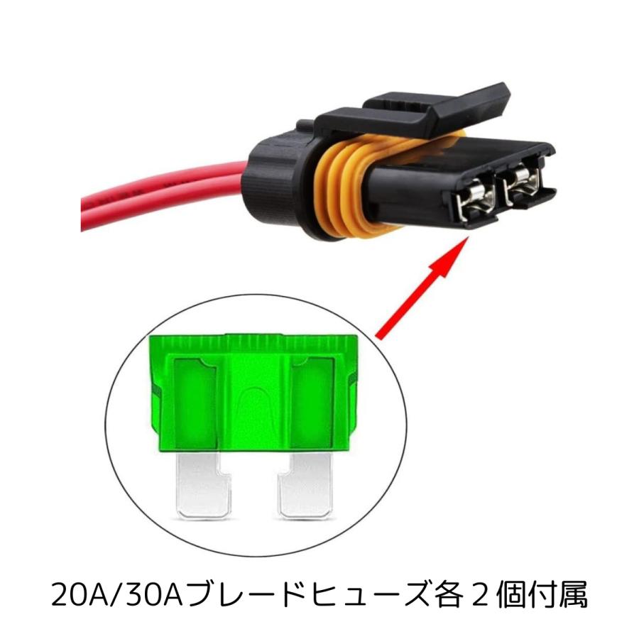防水 防塵 ヒューズホルダー IP67 12AWG 20A 30A 車両 船舶用 バイク