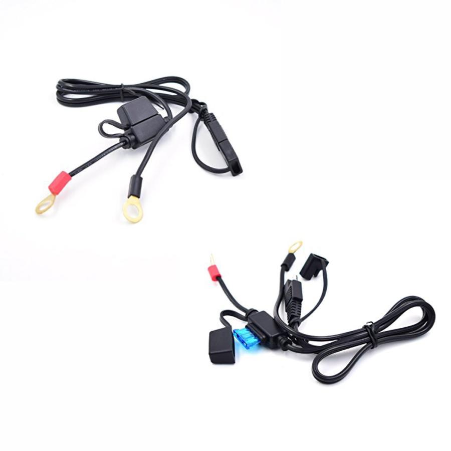 SAE  充電ケーブル バイク用バッテリーケーブル 電源取り出し コネクタ トリクル充電 クイックコネクト |  | 01