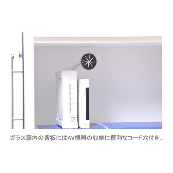 18 Off 鏡面仕上げキャビネット幅58cm サイドボード リビングボード ガラス扉付 光沢仕上げ Cdラック Dvdラック Blu Rayラック テレビ台 キャビネット