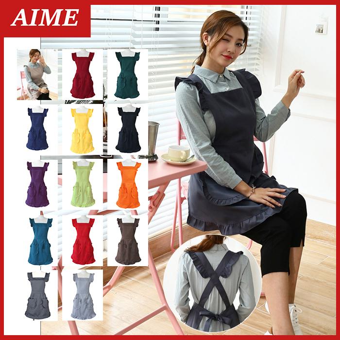 フリルエプロン サロンエプロン エプロン サロン 無地 かわいい 前掛け プレゼント カフェエプロン 女性用 明るめ パステルカラー おしゃれエプロン おすすめ K0304ep16 エイム 通販 Yahoo ショッピング