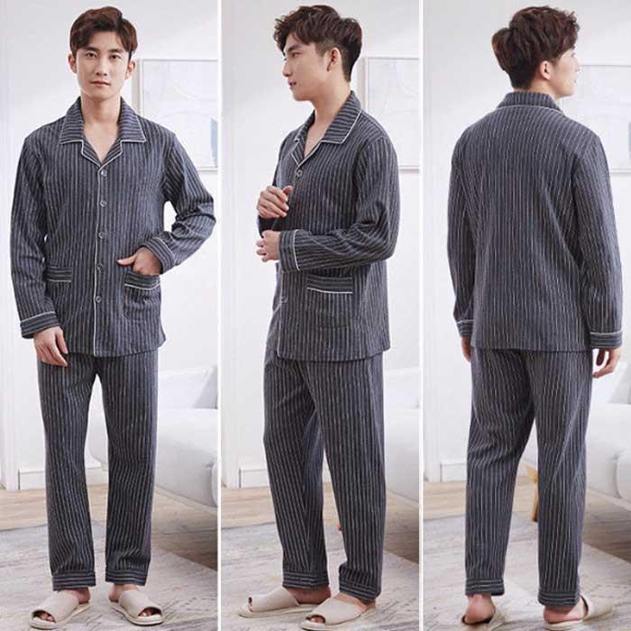 ルームウェア メンズ 長袖 上下セット パジャマ 春 秋 前開き 部屋着 男性用 ナイトウェア 30代 40代 50代 | ブランド登録なし | 15