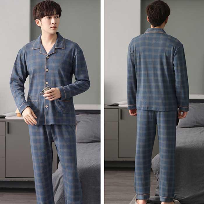 ルームウェア メンズ 長袖 上下セット パジャマ 春 秋 前開き 部屋着 男性用 ナイトウェア 30代 40代 50代 | ブランド登録なし | 16