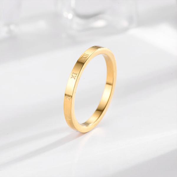 指輪 レディース リング ステンレス ローマ数字 平打ち 2mm 金属アレルギー対応 ペアリング おしゃれ 30代 40代 |  | 10