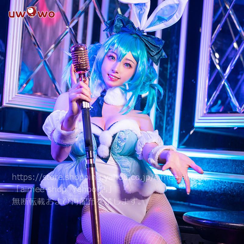 初音ミク バニーガール コスプレ ウィッグ付き 靴付き フルセット 女性S