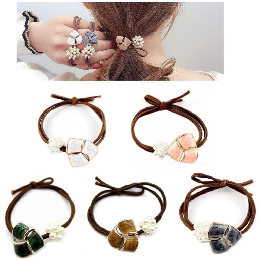 ヘアゴム パール 5本セット 茶色 輪ゴム 髪留め おしゃれ 大人 髪ゴム シンプル ヘアバンド 可愛い リングゴム 髪飾り パールゴム ヘアアクセサリー Hair 1 Aimee Shop 通販 Yahoo ショッピング
