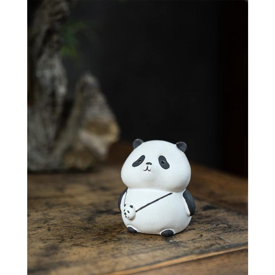 パンダの置物 陶器 茶寵 手作り オブジェ かわいい とら 縁起物 パンダの置物 陶器 茶寵 手作り オブジェ かわいい とら 縁起物