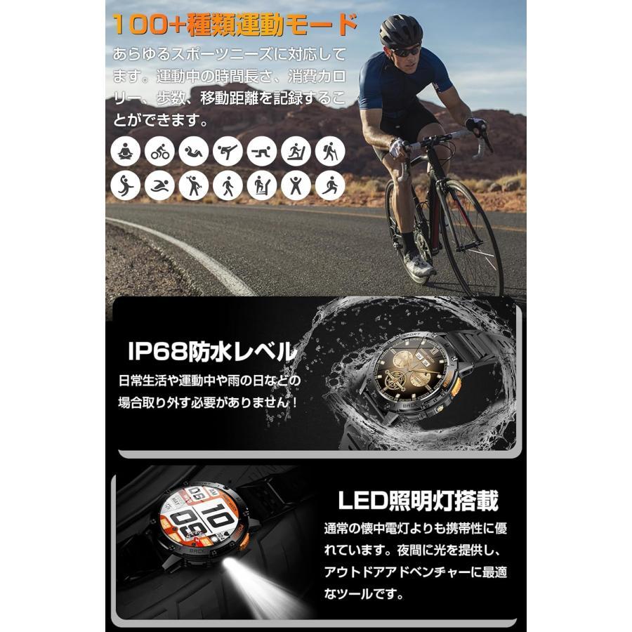 スマートウォッチ【2026革新モデル 軍用規格&防水防塵耐衝撃】1.43