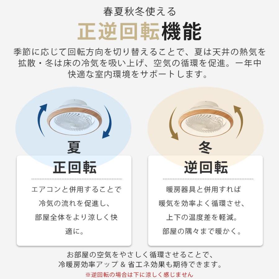 シーリングファンライト 首振り led DCモーター  シーリングライト ファン付き照明 シーリングファン 扇風機付き 省エネ タイマー機能 空気循環 静音 薄型 寝室_8