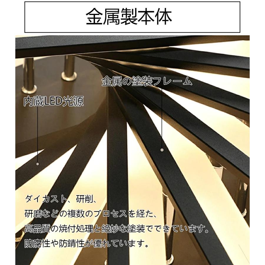 【組立要】 シーリングライト LED 北欧 調光調色 電気 おしゃれ ライト 6畳-20畳 3灯-9灯 天井照明 和室 和風 ダイニング用 食卓用 洋室 照明 カフェ風 新生活_3