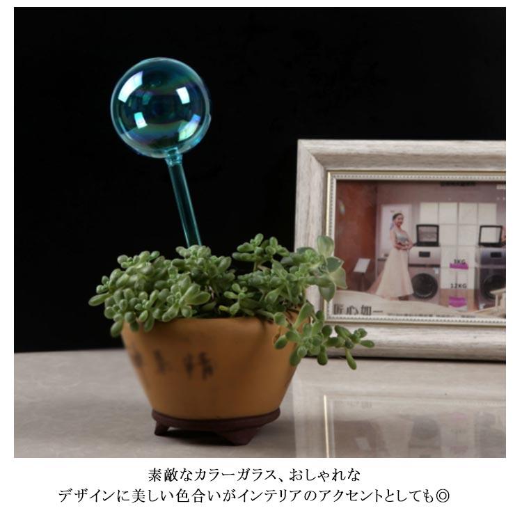 水差し 鉢植え 観葉植物 自動給水器 2個セット 自動水やり器 給水 カラー ガラス 自動水やり器 給水 水やり 自動 給水器 散水 ツール 水差し｜aimerfleur｜09