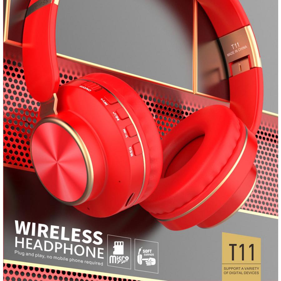 ワイヤレスヘッドホン T11 ヘッドセット 通話機能 Bluetooth5.0 ワイヤレスヘッドホン T11 ヘッドセット 通話機能 Bluetooth5.0