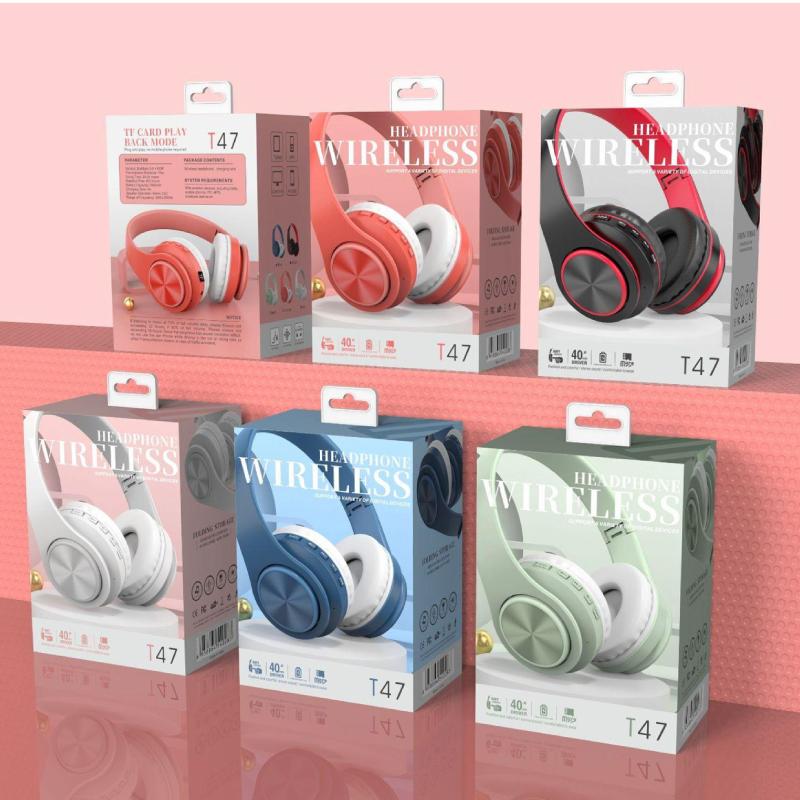 ヘッドホン ワイヤレス Bluetooth 5.0 T47 高音質 マイク内蔵 有線