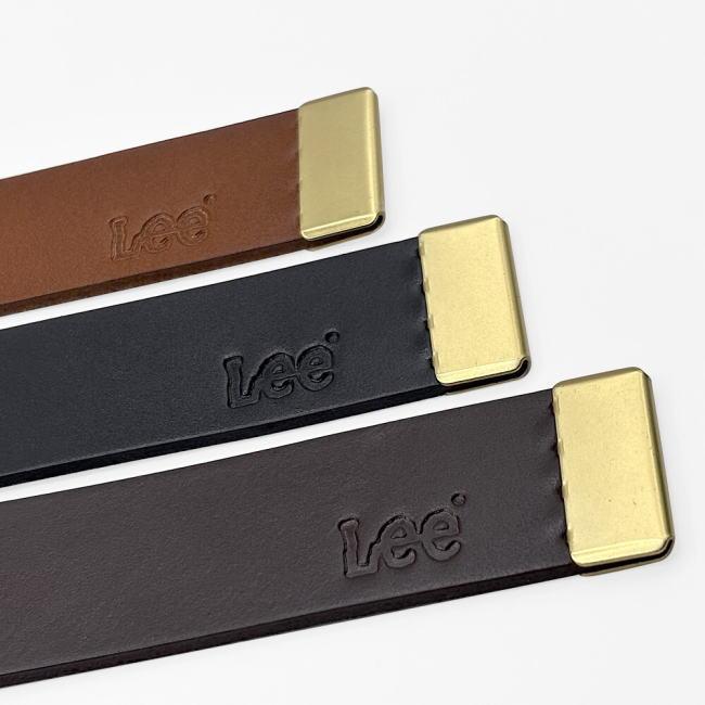 ブラック Lee リー 25mm 本革 レザー 0608 GI ガチャ ナロー ベルト 日本製 | Lee | 02