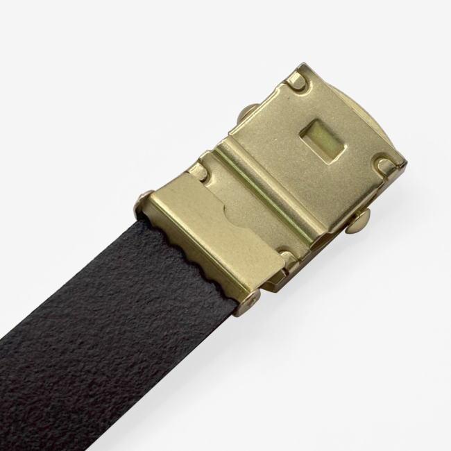 ブラック Lee リー 25mm 本革 レザー 0608 GI ガチャ ナロー ベルト 日本製 | Lee | 03