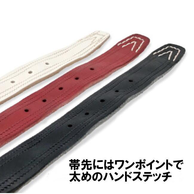 レッド 赤 アルゼンチンレザー ベルト ビンテージ調 手揉み加工 68 |  | 02