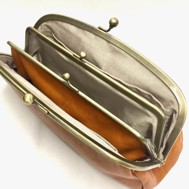 ブラック コルドレザー 本革 親子がま口財布 1202 JAPAN LEATHER 日本製 |  | 02
