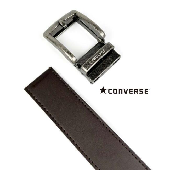 ベルト メンズ 穴なし コンバース リアルレザー 幅3.3cm 1706 チョコ | CONVERSE | 02
