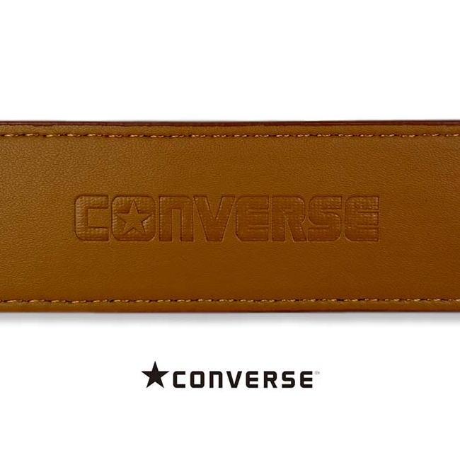 ベルト メンズ 穴なし 穴レス コンバース 1707 リアルレザー 幅3.5cm ロング ブラック | CONVERSE | 03