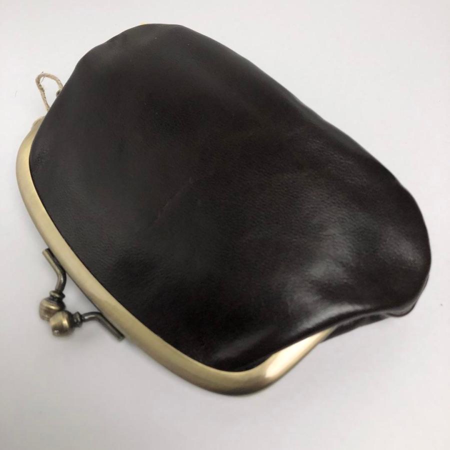 がま口財布 本革 ホースレザー 小銭入れ 馬革 親子がま口 チョコブラウン 焦げ茶 新品 日本製　メンズ レディース ユニセックス |  | 01